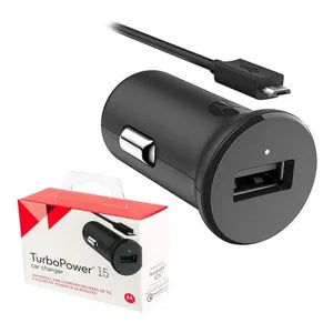 CARGADOR AUTO MOTOROLA 15W USB (COMPLETO)