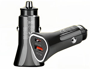 CARGADOR DE CARRO AGILER 1950 USB+TIPO-C 38W