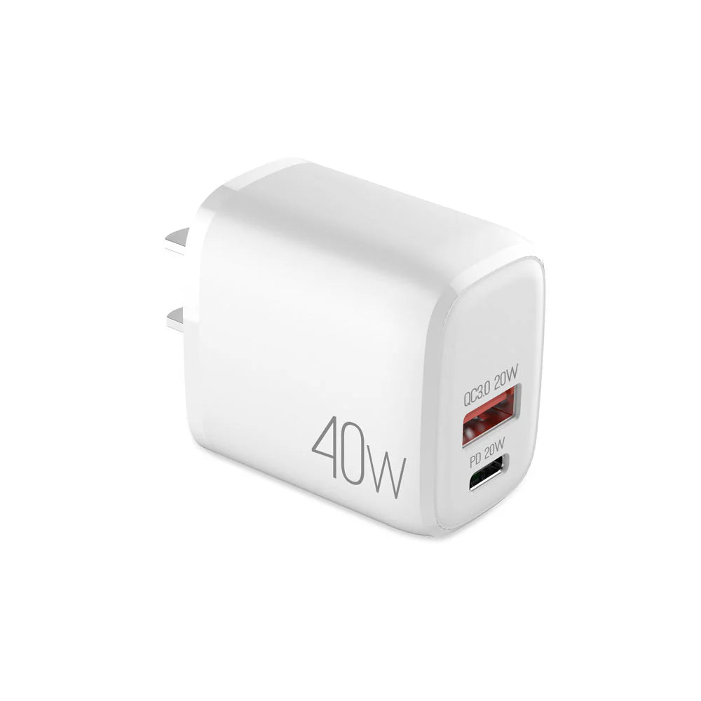 ADAPTADOR ARGOM 40W USB-A +TIPO-C