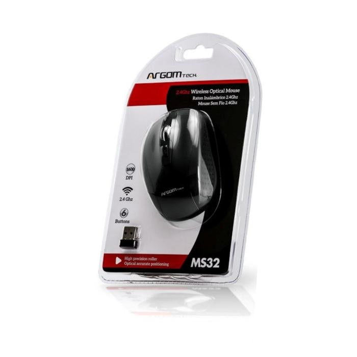 MOUSE INALAMBRICO ARGOM MS32 NEGRO