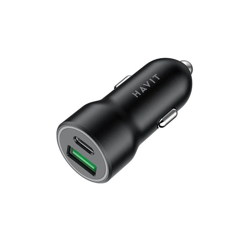 ADAPTADOR PARA AUTO HAVIT 2 PUERTOS 20W HV-CC613