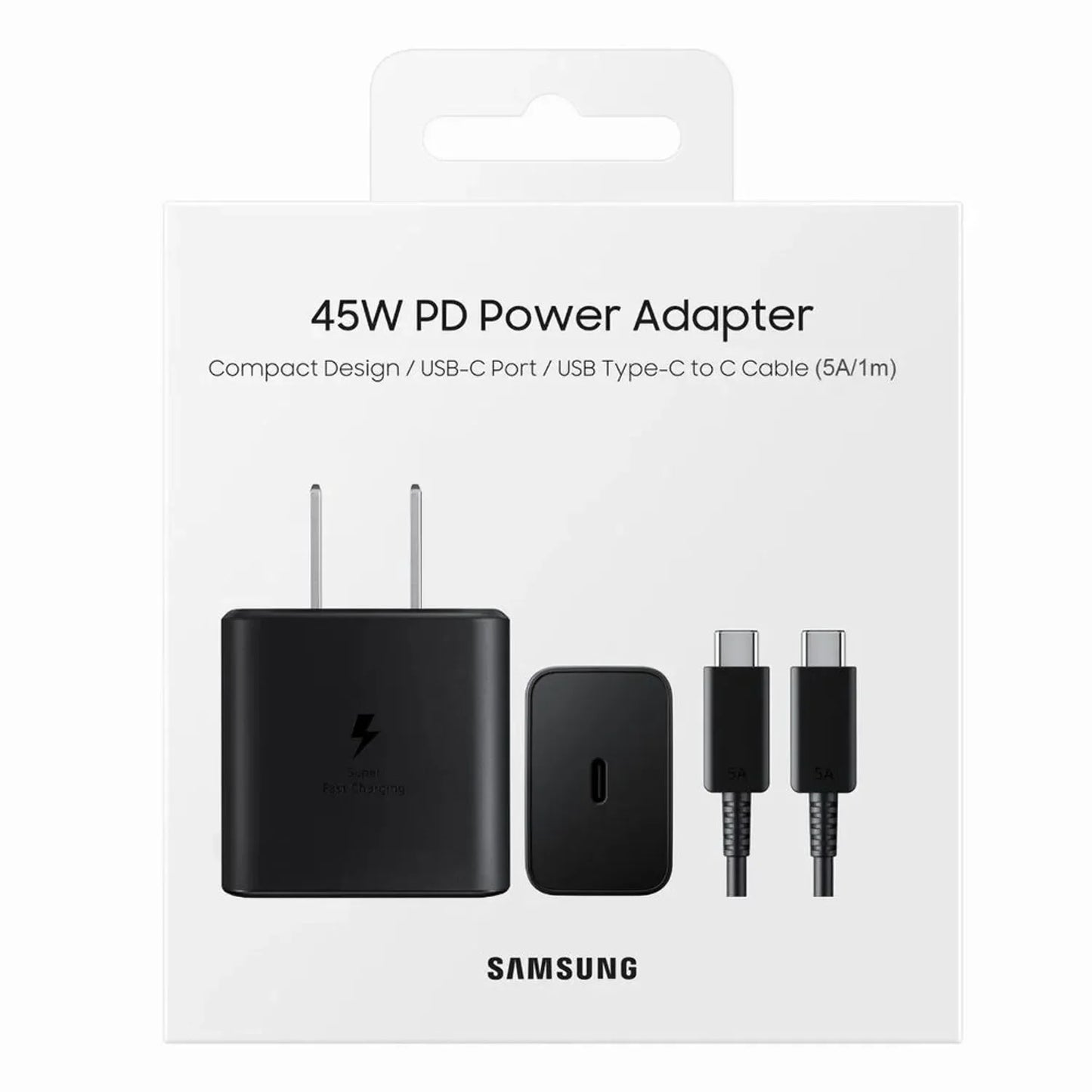CARGADOR SAMSUNG TIPO-C A TIPO-C 45W NEG