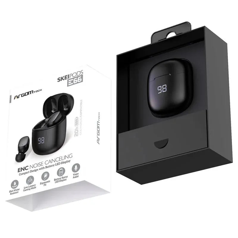AUDIFONOS BT ARGOM SKEIPODS E66  NEGRO