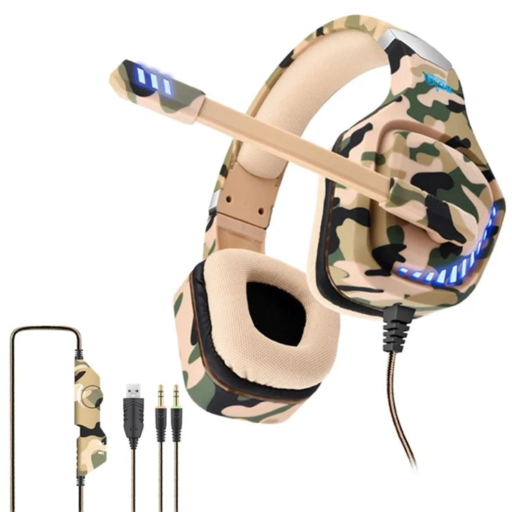 AUDIFONOS GAMER OVLENG GT98 CAMUFLAGEADO