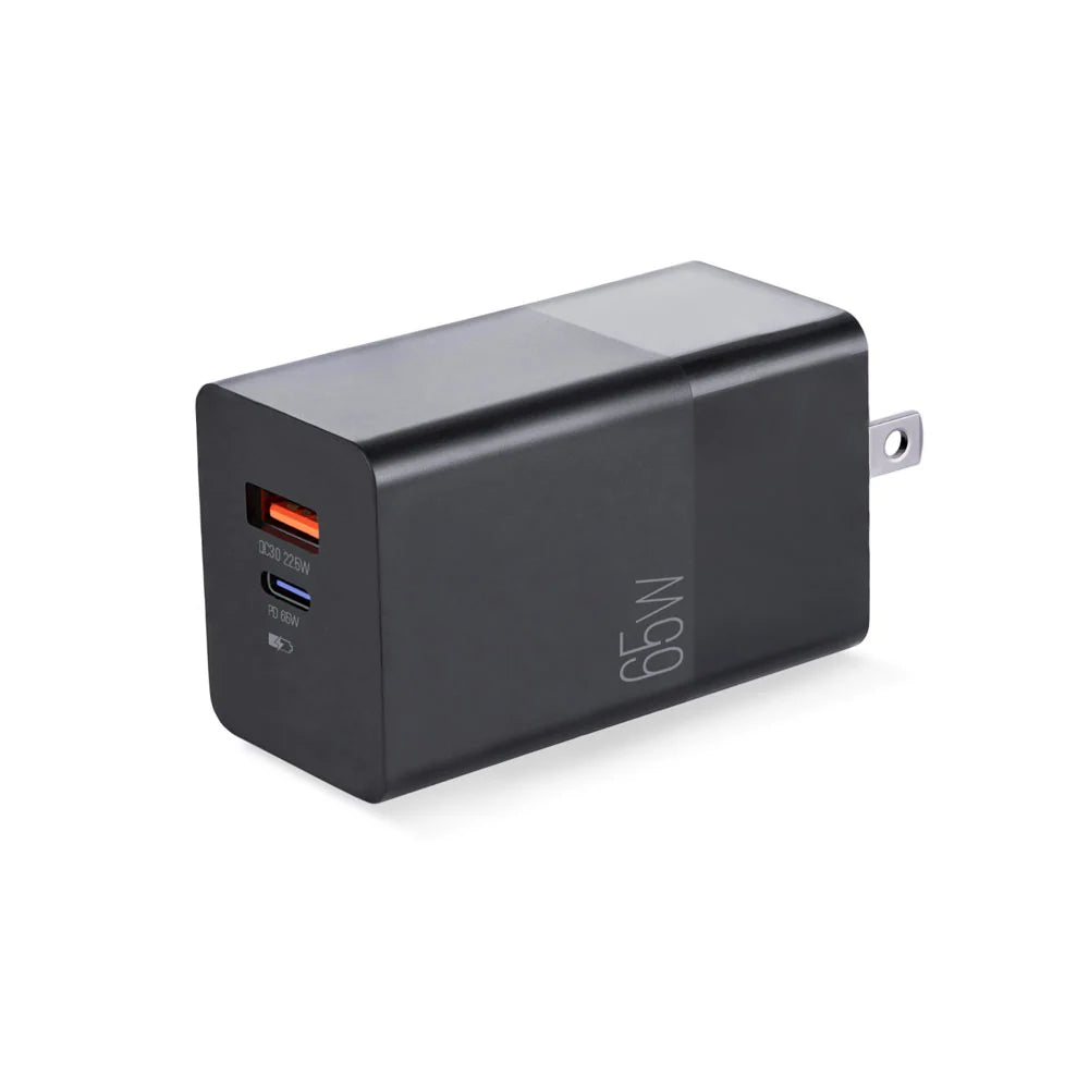 ADAPTADOR ARGOM 65W USB+TIPO-C NEGRO 012