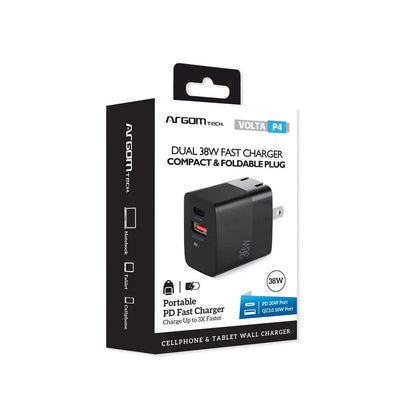 ADAPTADOR ARGOM 38W USB+TIPO-C 0122