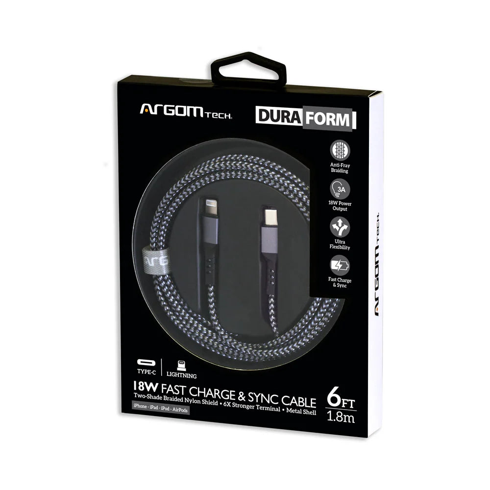 CABLE ARGOM TIPO-C A LIGHTNING 1.8 METRO