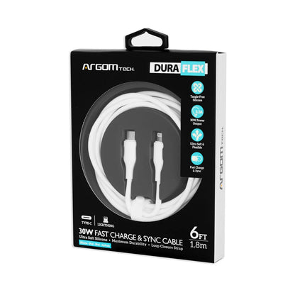 CABLE ARGOM TIPO-C A LIGHTNING 1.8M 30W B