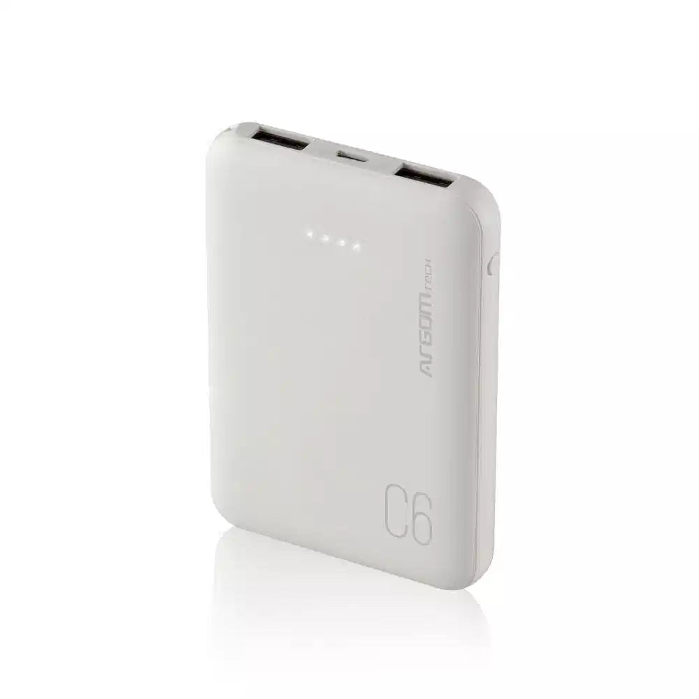BATERIA PORTATIL ARGOM C6 6000 MAH DUAL USB