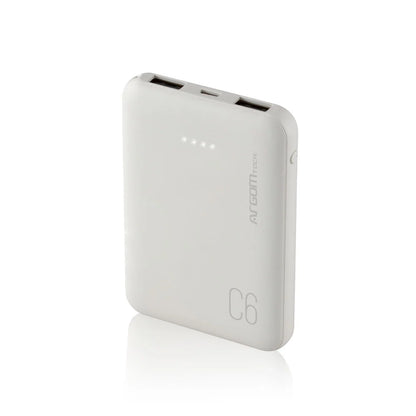 BATERIA PORTATIL ARGOM C6 6,000MAH BLANCA