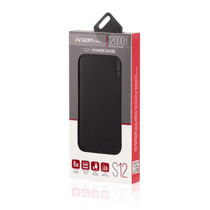 POWER BANK ARGOM S12 12,000MAH ALUMINIO