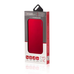 POWER BANK ARGOM S12 12,000MAH ALUMINIO