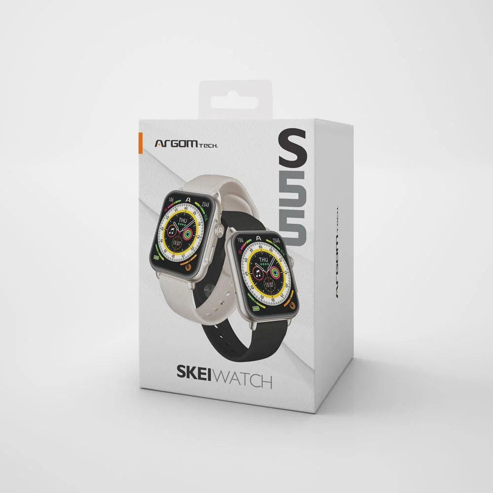 SMARTWATCH ARGOM S55 GRIS + 2 CORREAS