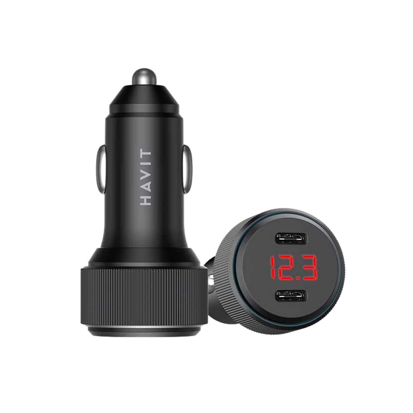 CARGADOR AUTO HAVIT DUAL C 30W CC2014