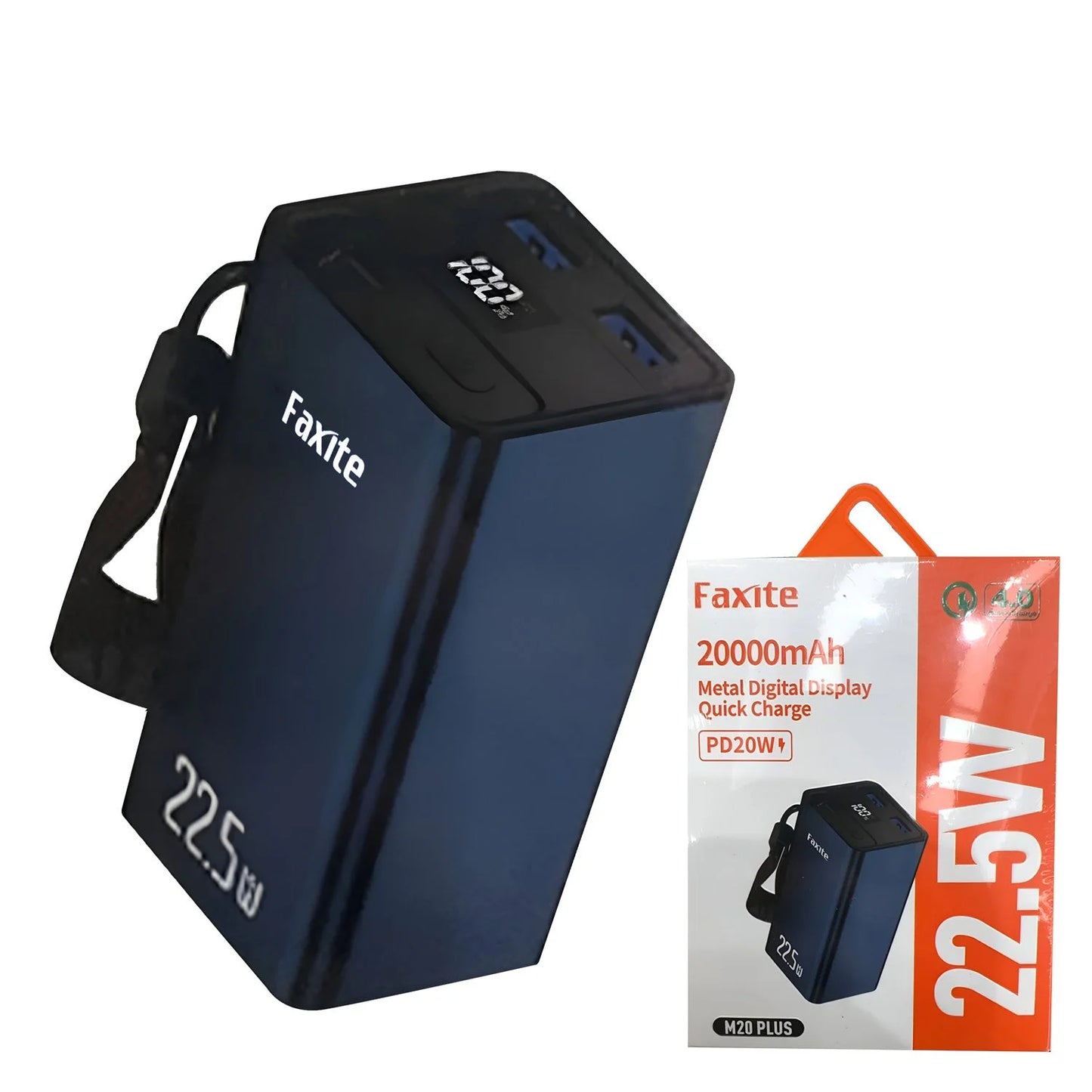 BATERIA PORTATIL M20 PLUS 20000MAH AZUL