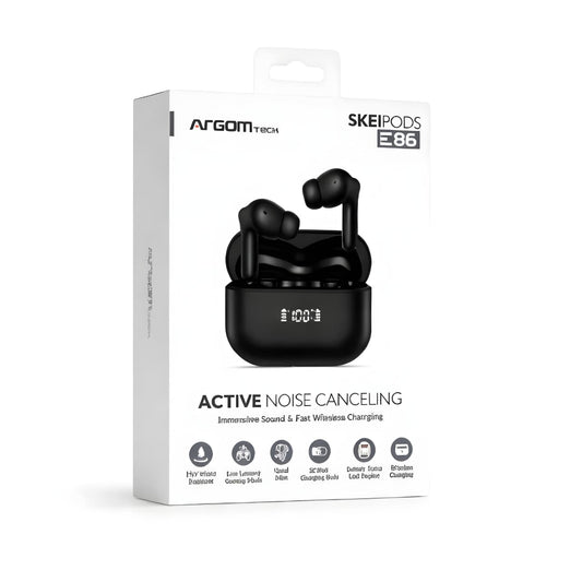 AUDIFONOS BLUETOOTH ARGOM E86 NEGRO