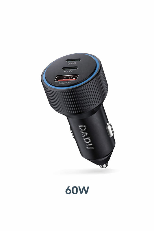CARGADOR PARA CARRO DADU 60W USB+TIPO-C