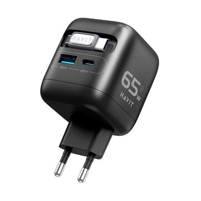 CARGADOR HAVIT 65W USB+TIPO-C UC253