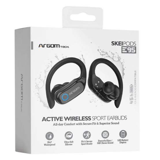 AUDIFONOS BLUETOOTH ARGOM E95 SPORT NEGRO
